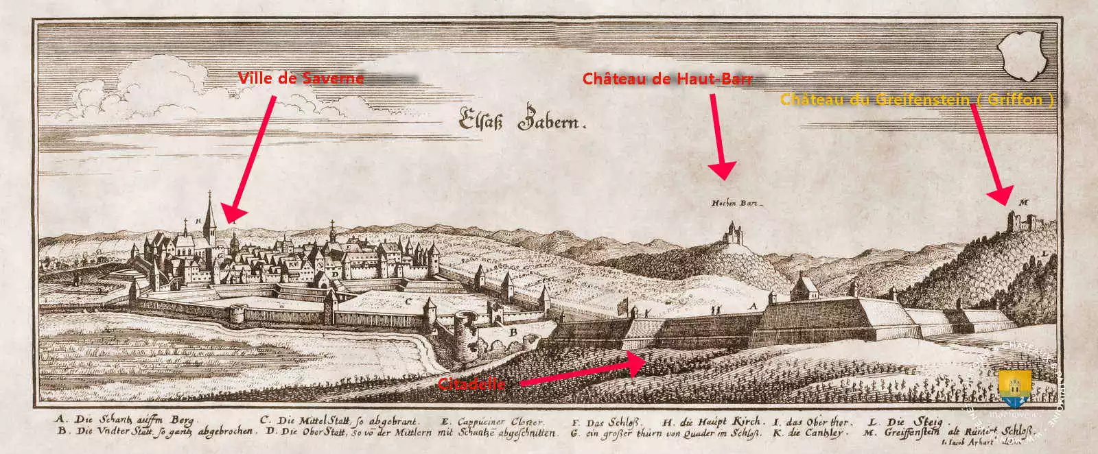 saverne fortifications 1663 alsace Matthaus Merian
