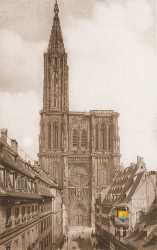 Cathedrale Strasbourg Rue Mercier Vers 1900