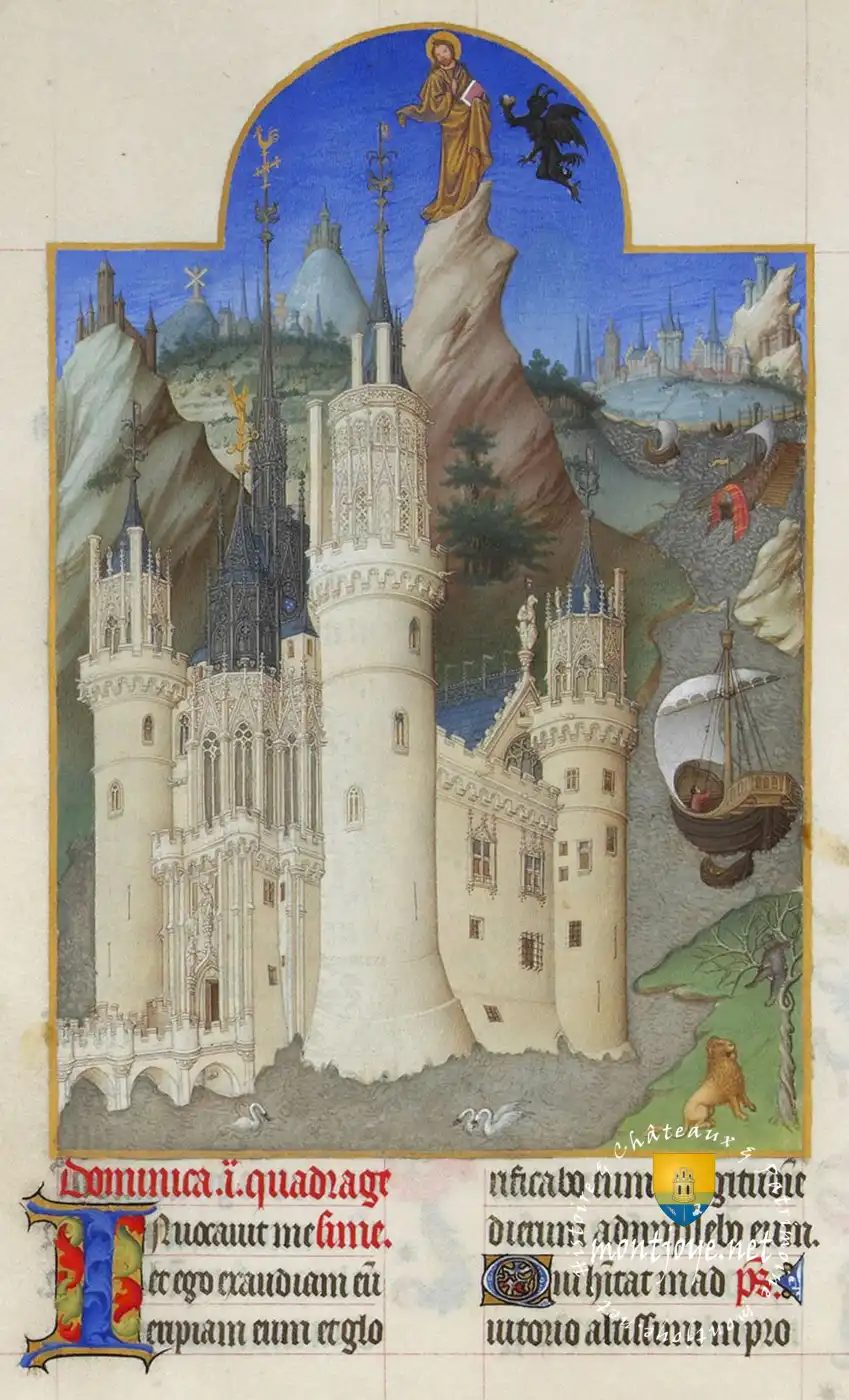 Folio 161v The Temptation of Christ Mehun sur Yevre Mehun sur Yèvres
