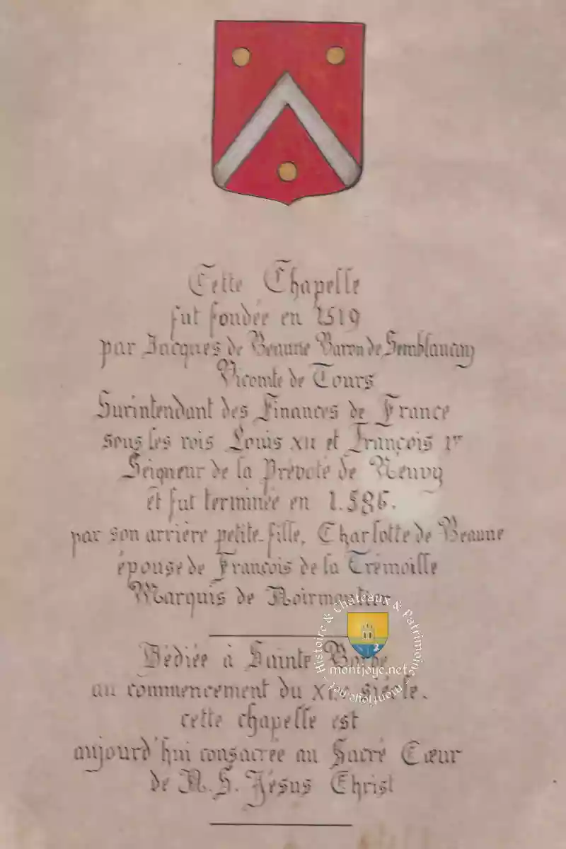 chapelle fondee Jacques de Beaune Baron de Semblancay