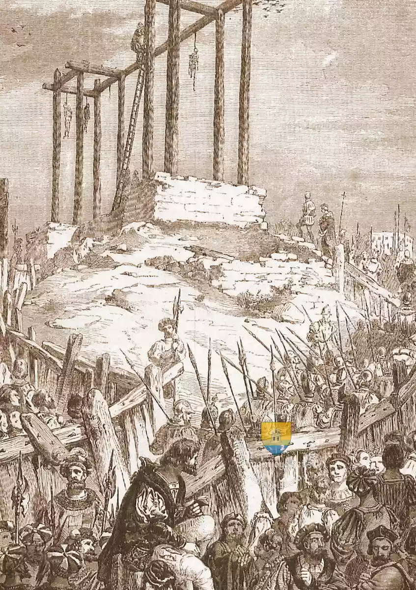 mort de jacques de beaune montfaucon gravure