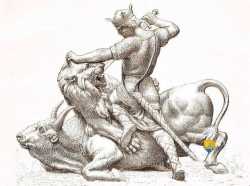 Pepin Le Bref Taureau Lion Arene Ferriere Gatinais