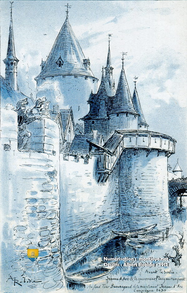 Jeanne d'Arc et Guillaume de Flavy à Compiègne Jeanne d'Arc et Guillaume de Flavy à Compiègne