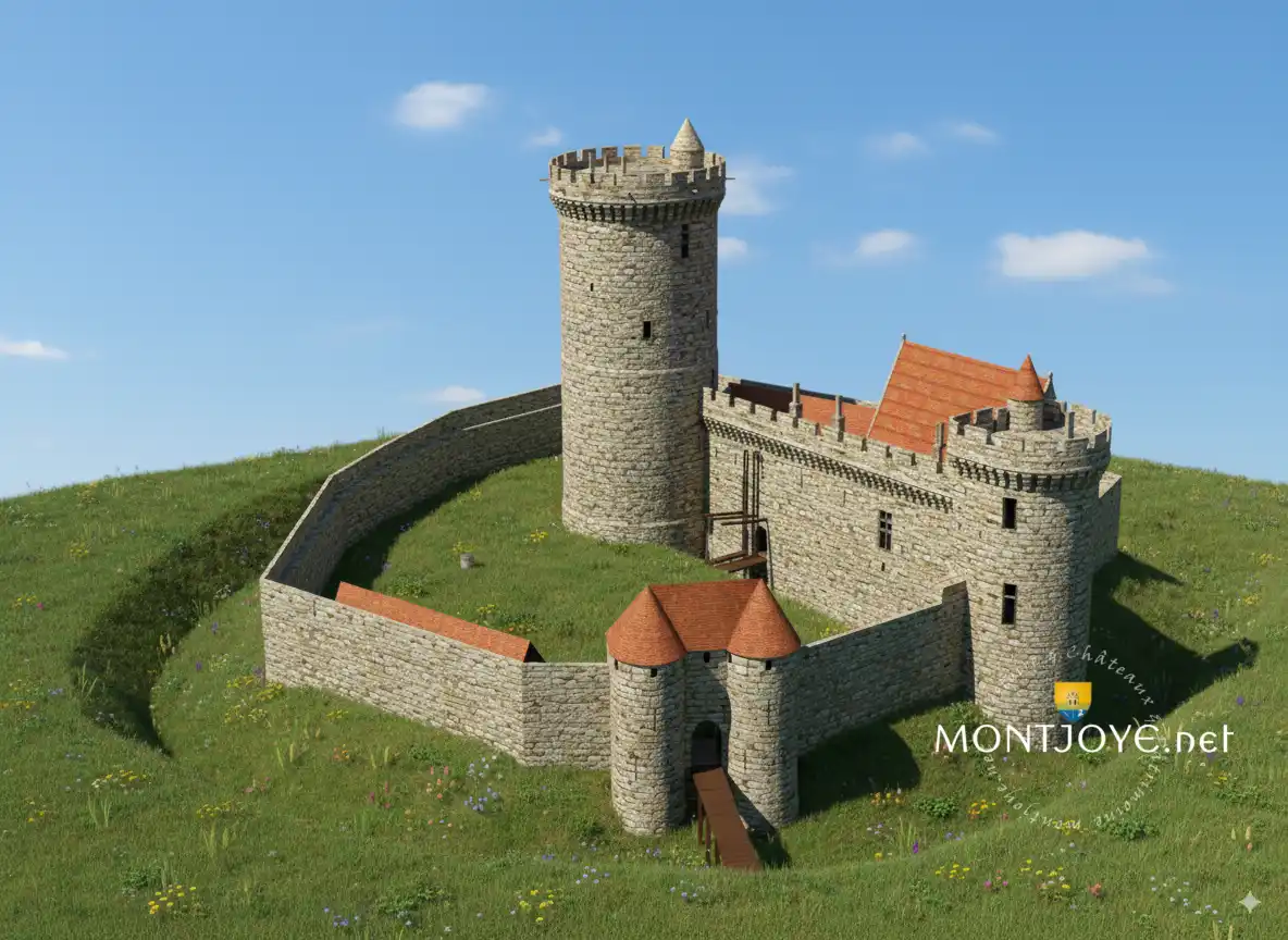 chateau de montepilloy 3d selon une étude de Jean Mesqui