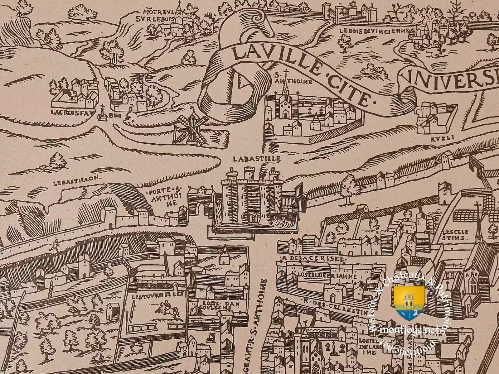 bastille porte saint antoine plan 1552