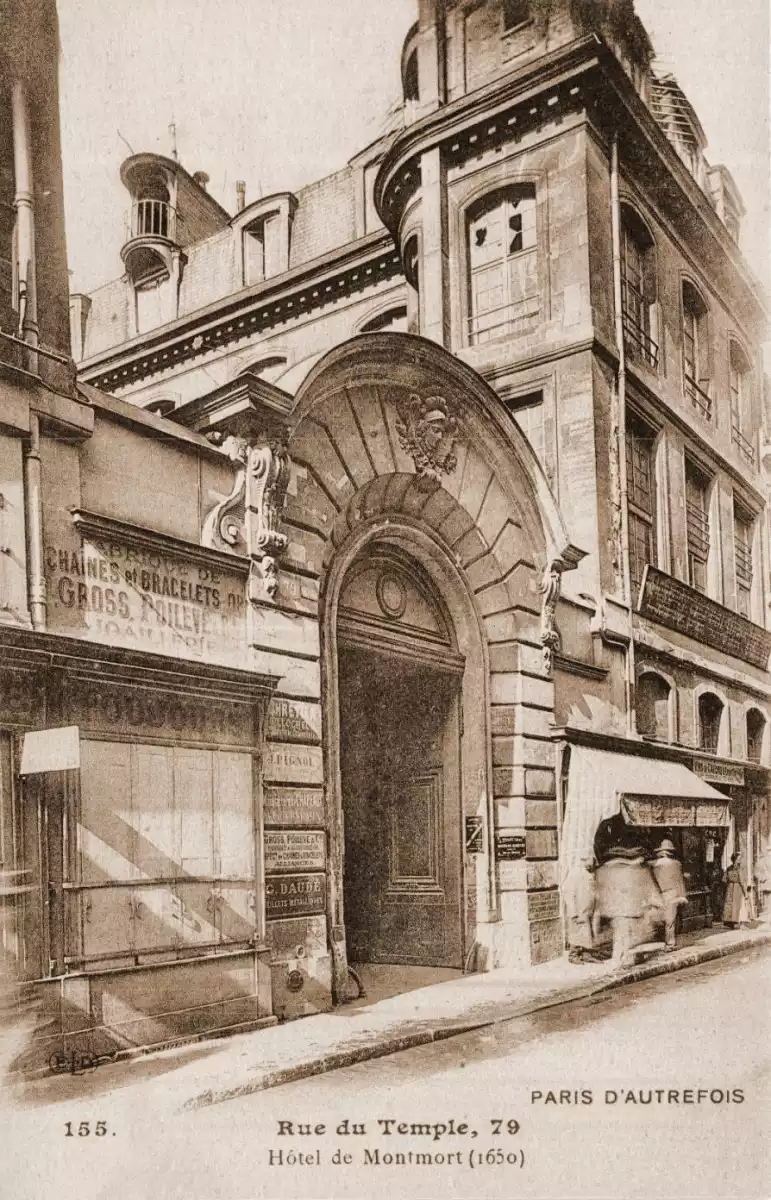 Hotel de Montmor CPA Paris 3e Paris Rue du Temple