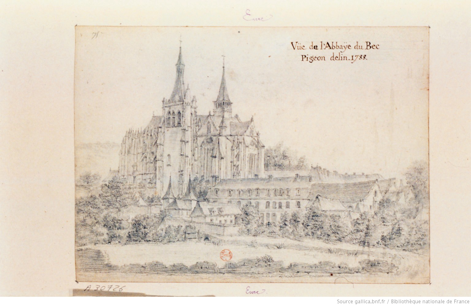 Abbaye en 1788