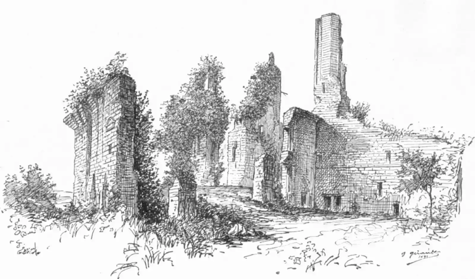 gravure 1891 par girault