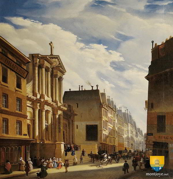 Eglise Saint-Roch par Mingasson-Martinazeau en 1840, musée Carnavalet