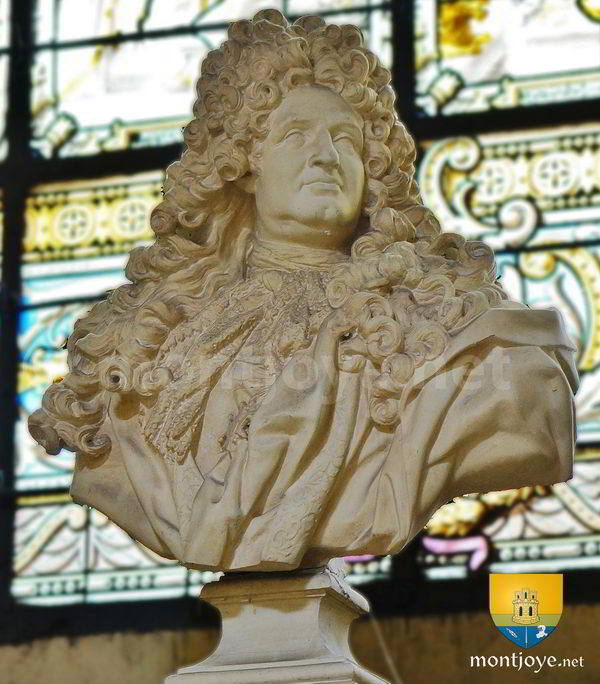 Jules-Hardouin Mansart dans la cathédrale de Saint-Louis à Versailles, copie probable de celle du Louvre réalisé par Lemoyne