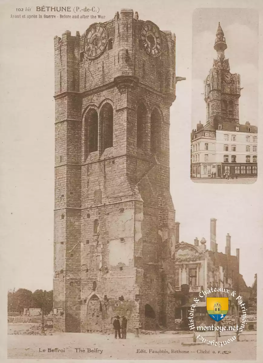 beffroi de bethune avant la guerre apres