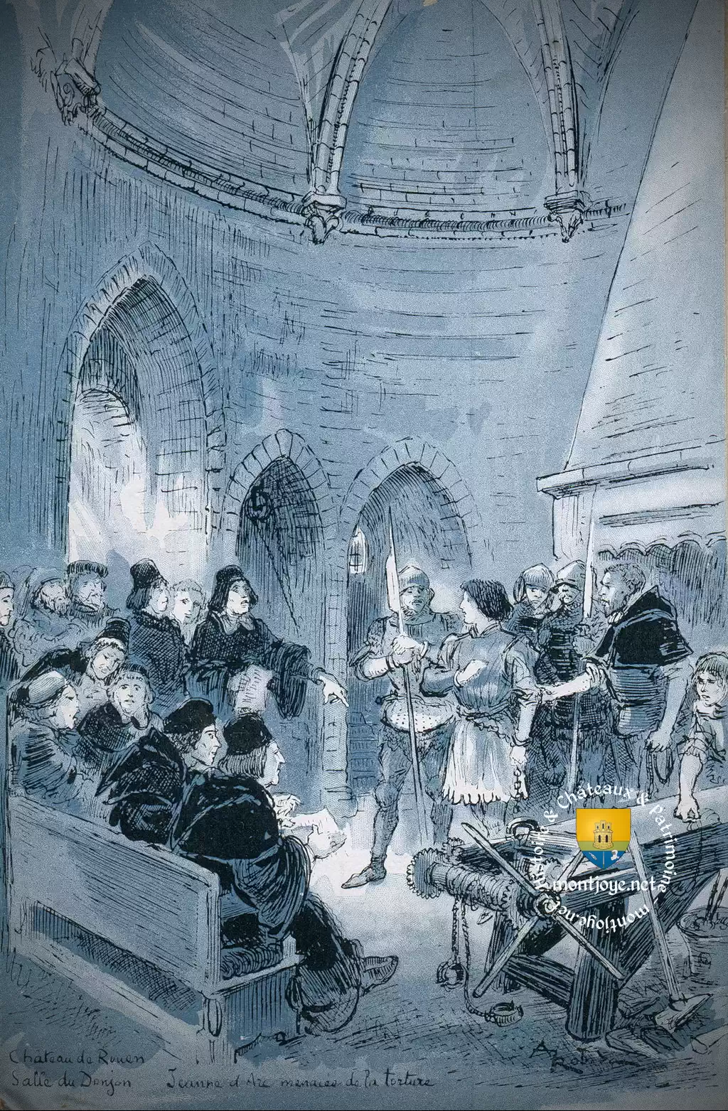 rouen salle du donjon jeanne darc menacee de torture 1431