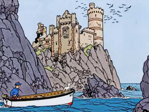 Château de Tintin - Album Île Noire - Château de Lochranza