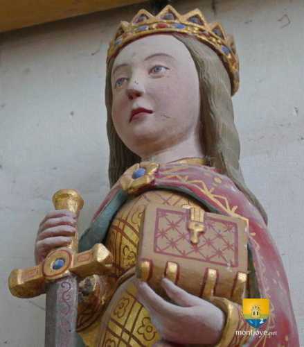 Sainte-Catherine d&#039;Alexandrie, statue à Sainte-Catherine de Fierbois
