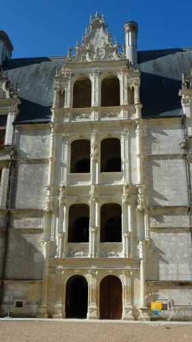 escalier du château d&#039;azay-le-rideau