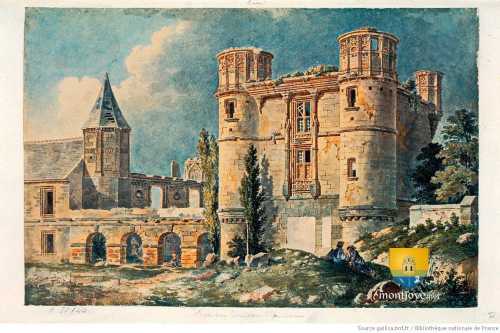 Ruine de château Gaillon avant qu&#039;il ne devienne une prison ( porte intérieure, supprimée lors de la construction de la prison )