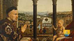 Chancelier Rolin Pont Mathilde Rouen 1441 Jan Van Eyck